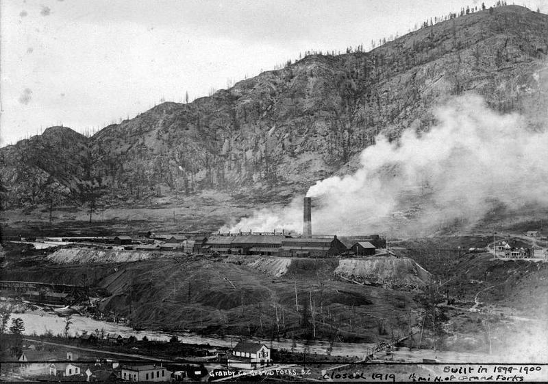 Granby Smelter Grand Forks BC ca 1905.jpg - GRANBY SMELTER GRAND FORKS BRITISH COLUMBIA ca 1905 PHOTO